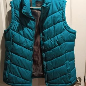 Vintage Faded Glory Aqua Winter Vest, XL